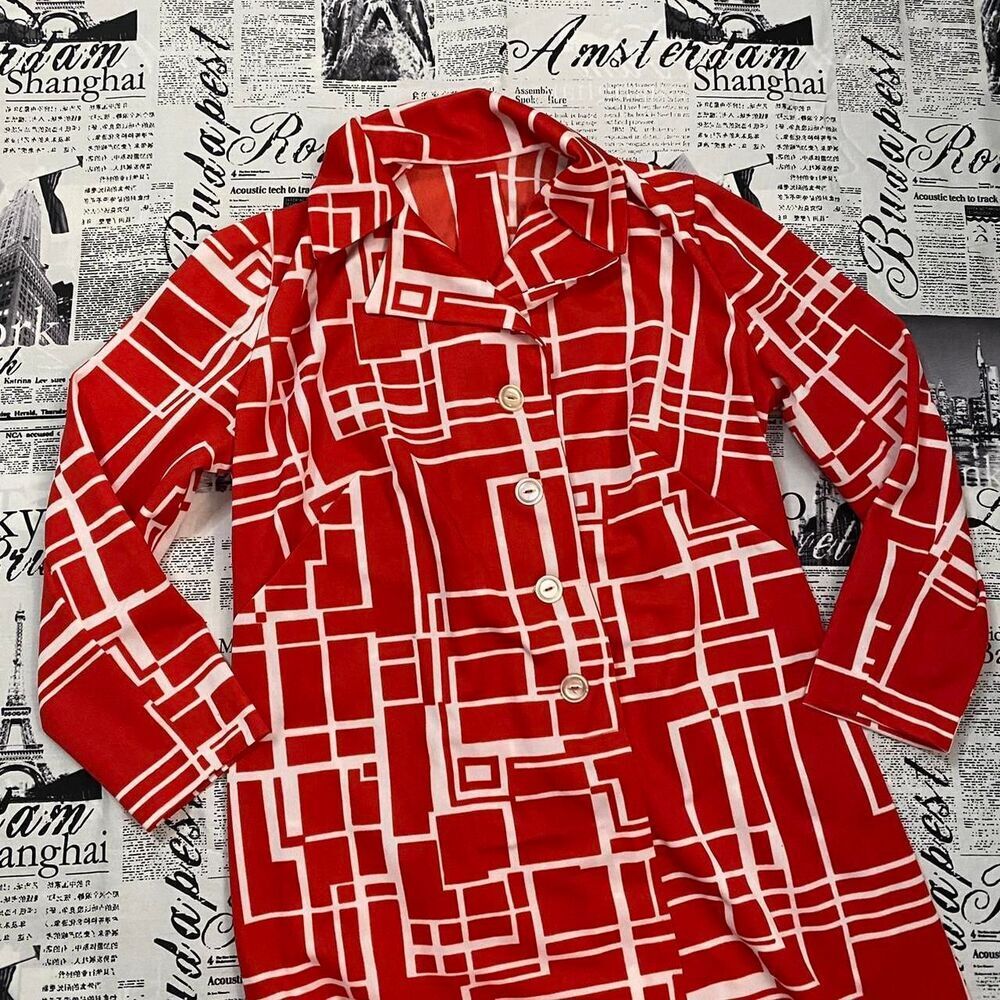 Unbranded Women's Red and White Dress